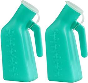 J2-29aj-87ap Ilyever 2 Pack Urinals 1000ml Thick Pee Bottles With Lid Spill Proof Urinal Bottle Fo