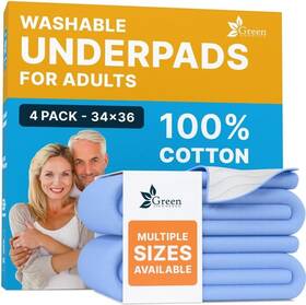 Improv A 672288003143 4 Pack Washable Underpads Heavy Absorbency Reusable Incontinence Pads 36 Inch X 34