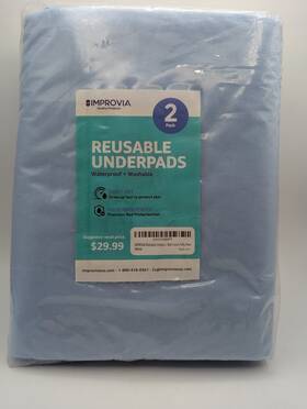 X002v56mpf Improvia Underpads Washable Reusable Waterproof Urinary Incontinence 2 34x36