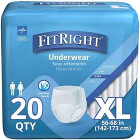 Industries Healthcare 445011118185 Fitright Ultra Protective Incontinence Underwear Heavy Absorbency Xl 56 To 68