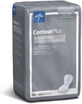 Bcpe01z Industries Healthcare Contourplus Bladder Control Incontinence Pads Moderate Absorbency 5.5 Inch X 10.5