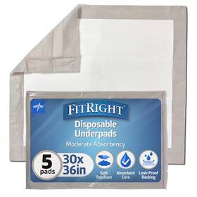 Fpu3036z Industries Healthcare Fitright Bed Pads Disposable Adult Heavy Duty Chux 30x36 100 Count Inco
