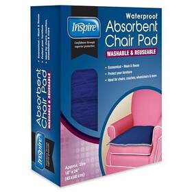 Inspire 772195406850 Waterproof Chair Pad Dark Colored To Hide Stains 18 X 24 Quilted P