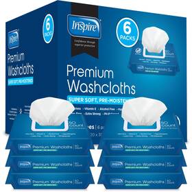 Inspire 816554013485 Adult Wet Wipes Wash Cloths Incontinence And Cleansing For Elderly Ex