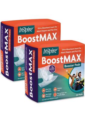 Inspire 816554014482 Qty 44 Incontinence Booster Pads Super Absorbent Absorbs Over 5 Cups