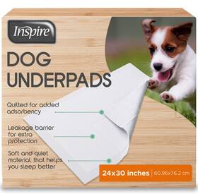 Inspire 816554014802 White Disposable Dog Pee Pads 60ct Puppy Training Pa