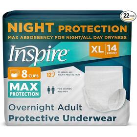 Inspire 816554015304 Adult Diapers Women Or Men - Max Absorbency Leak Proof Xl 14 Count