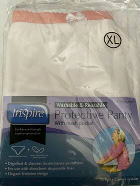 Inspire 893765001098 10pairs Xlarge Womens Protective Panty Washable And Reusable Mesh Pocket