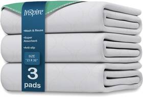 Bpv-3p Inspire Washable And Reusable Incontinence Chair Or Bed 3 Pack 24 X 36 White