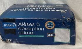 Ez1421563 Inspire Extra Large Super Absorbent Disposable Bed Pads For Chronic Incontinence