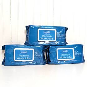 Insjwc50 Inspire 3 Packs Premium Washcloths Soft With Aloe Alcohol And Latex Free 150 Count