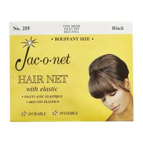 255blk Jac-o-net Hairnet Tiny Mesh Bouffant/large Size Black 1 Per Pack Of 12