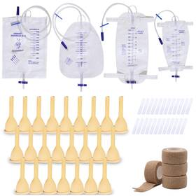 806015-nnd30 Jade Butterfly External Male Catheters For Men 24pcs Soft Latex Sets 1 Pcs 750 Ml Leg Bag