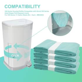 Janibell 445015716783 2 Pack Adult Diaper Liner Refills Compatible With Akord 280 Slim Model