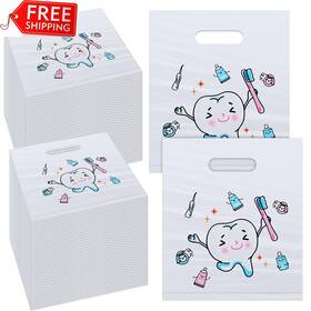 Jetec 313109691629 200 Pcs Tooth Plastic Bags Patient Care Merchandise Dental Gi