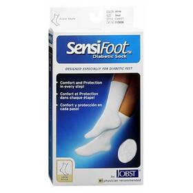 Jobst 035664108366 Sensifoot Mens And Womens Crew Style Diabetic White S