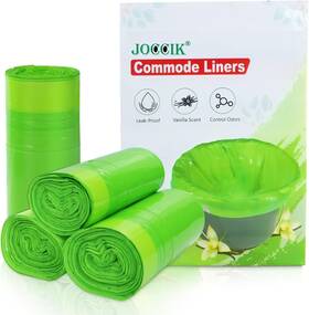 Joccik 313020630691 Commode Liners For Bedside Vanilla Scented 100pcs Disposable Bags Univer