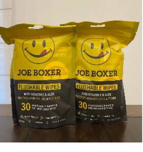 Dtjb100 Joe Boxer Flushable Wipes With Vitamin E Aloe Package Of 2