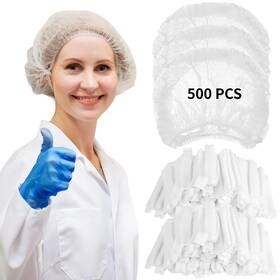 050io0ft54dwx97613k Justdolife 500 Pcs Hairnets For Foodservice 21 Inch Non-woven Bouffant Caps Disposable Ela