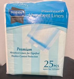 Ln10-7 K2 Health Products Inspire Premium Absorbent Liners - 7 Inch X 17 25 Count