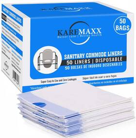 Fba-km-lin50 Karemaxx Disposable Potty Liners - 50 Bed Side Commode Portable Toilet Bag P