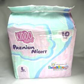 Kiddo 701568614773 New Premium Night 10 Pack Incontinence Abdl Adult Diapers Care Giver Sz L