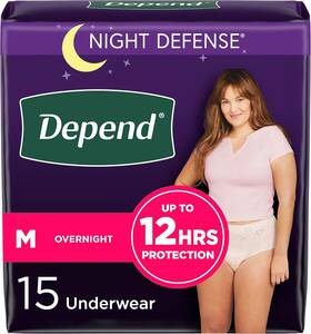 00036000517033 Kimberly-clark Night Defense Adult Incontinence Underwear For Women Disposable Overnight Me