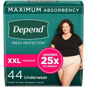 105165901 Kimberly Clark Depend Fresh Protection Adult Incontinence And Postpartum Underwear For Women
