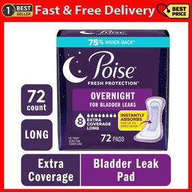 Kimberly Clark 313108934970 Poise Overnight Incontinence And Postpartum Pads For Bladder Leaks