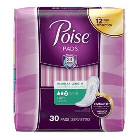 Kimberly Clark 360001920258 Poise Bladder Control Pads Light Absorbency Regular Len