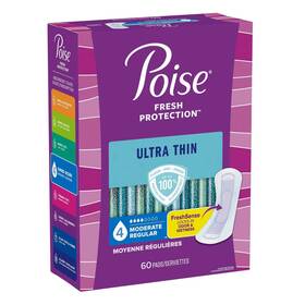 51397 Kimberly Clark 180 Ct Poise Fresh Protection Ultra Thin Female Incontinent Pad Regular Length
