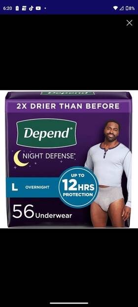 5516100 Kimberly Clark Depend Night Defense Adult Incontinence Underwear Men Overnight L 56ct Grey 5516100 Kimberly Clark Depend Night Defense Adult Incontinence Underwear Men Overnight L 56ct Grey