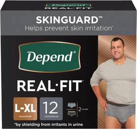 50983 Kimberly Clark 55427 Depend Real Fit Disposable Underwear Male Waistband Style Large/x-large