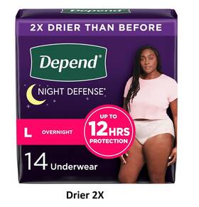 00036000517026 Kimberly-clark Corp. Depend Night Defense Adult Incontinence And Postpartum Bladder Leak Underwear For