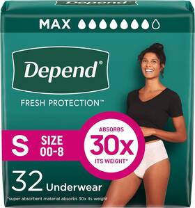 00036000537413 Kimberly-clark Corp. Depend Fresh Protection Adult Incontinence And Postpartum Bladder Leak Underwear F