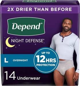 00036000551570 Kimberly-clark Corp. Night Defense Adult Incontinence Underwear For Men Disposable Overnight Larg 00036000551570 Kimberly-clark Corp. Night Defense Adult Incontinence Underwear For Men Disposable Overnight Larg