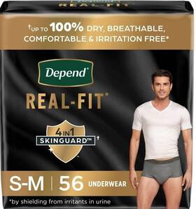 10036000465836 Kimberly-clark Corp. Depend Real Fit Incontinence Underwear For Men Disposable Maximum... B406