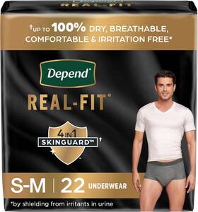 10036000509769 Kimberly-clark Corp. Real Fit Incontinence Underwear For Men Disposable Maximum Absorbency Small/