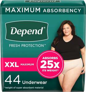 10036000533047 Kimberly-clark Corp. Depend Fresh Protection Adult Incontinence And Postpartum Bladder Leak Underwear F