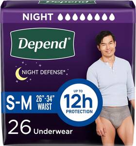 10036000551362 Kimberly-clark Corp. Depend Night Defense Adult Diapers Incontinence Underwear For Men Disposable