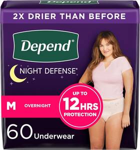 10036000551645 Kimberly-clark Corp. Depend Night Defense Adult Incontinence And Postpartum Bladder Leak Underwear For