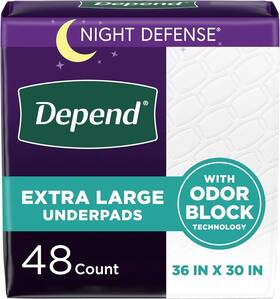 56548 Kimberly-clark Corp. Disposable Incontinence Bed Pads For Adults Slip Resistant 36 Inch X 30 48 Count