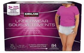Kirkland Signature 096619261444 Womens Incontinence Underwear Extra Large 45 Inch -64 84/ct