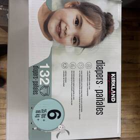 1805973 Kirkland Signature Diapers Size 6 35 Pounds 132 Count
