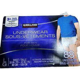 Kirkland Signature 196633952226 Mens Protective Underwear Large 35 - 43 In 88 Count