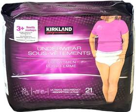 22224l19 Kirkland Signature Womens Incontinence Underwear 21 Count Xl 45-64 Inches New