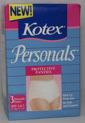 Kotex 036000065503 Vintage Personals 3 Disposable Protective Panties Size 5 6 7 1994 New