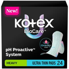 10036000583516 Kotex Biocare Ultra Thin Pads With Wings Heavy Absorbency One Size