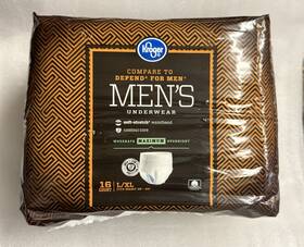 Kroger 041260382369 Mens L/xl Maximum Absorbency Underwear With Discreet Contoured Shape-