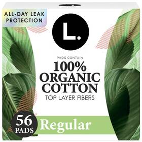 L. 073010719583 L. Ultra Thin Pads For Women Regular Absorbency Organic Cotton Top